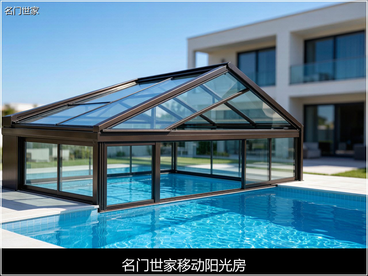 院子里的泳池，为什么更需要一套可开合阳光房？青岛源头工厂拆解泳池罩的防腐、防雾与恒温三道关