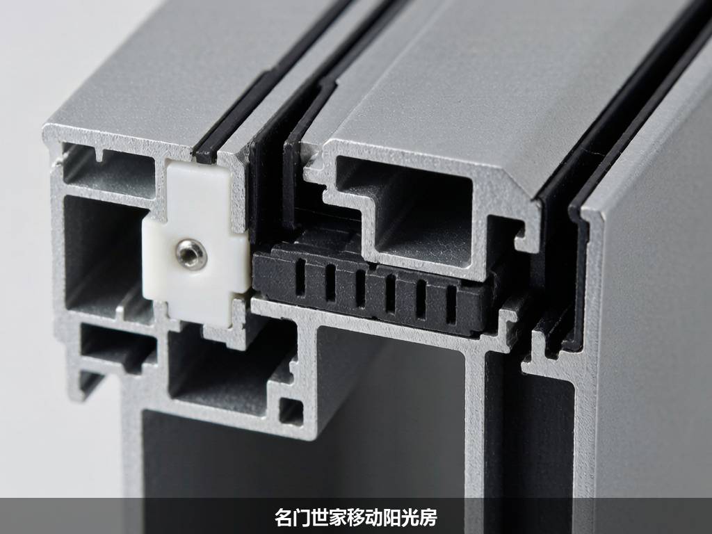 名门世家移动阳光房密封型材细节