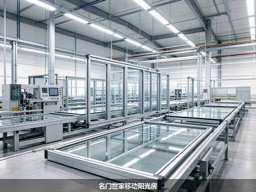 名门世家移动阳光房工厂车间