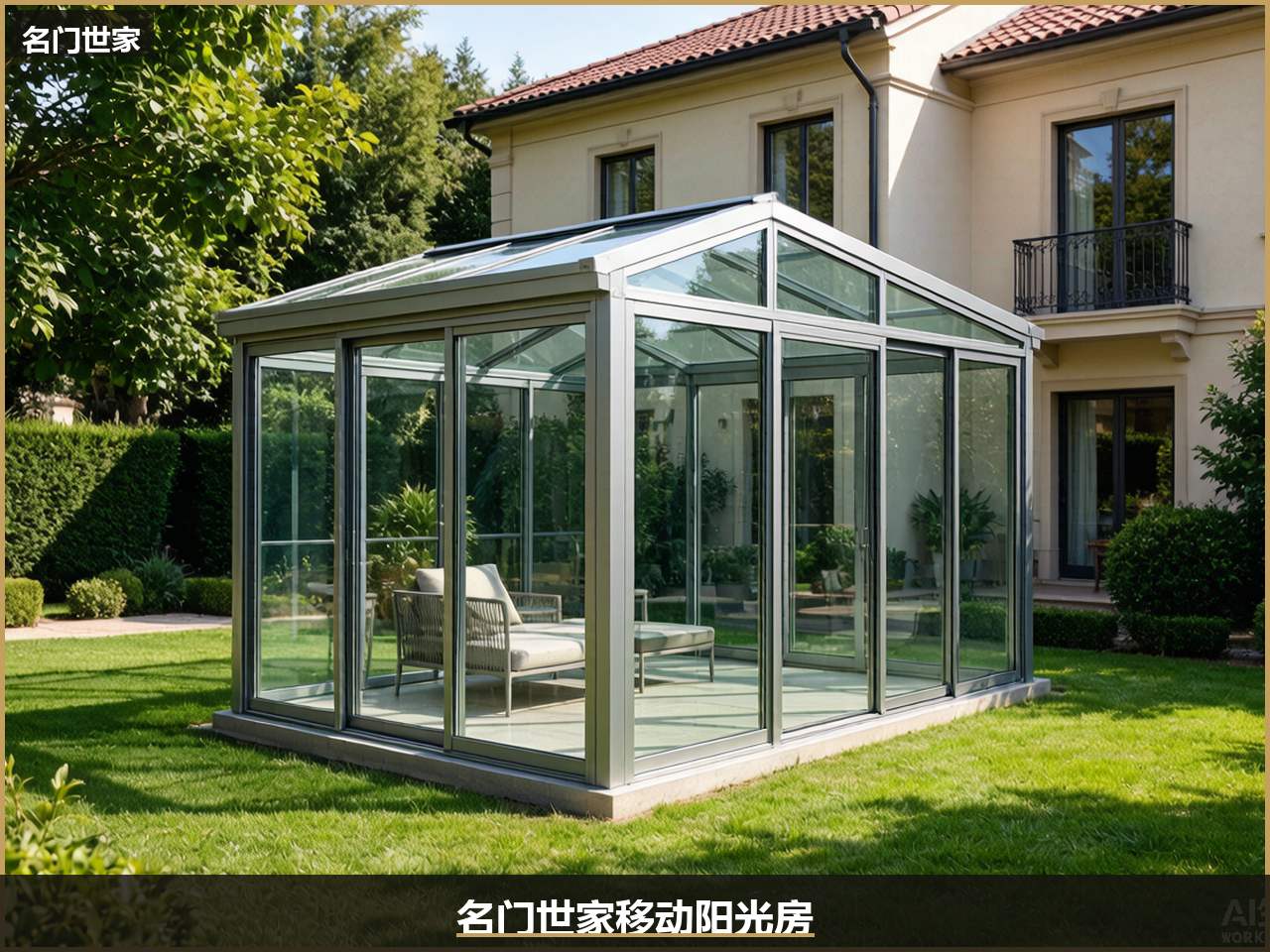 名门世家移动阳光房别墅庭院实景