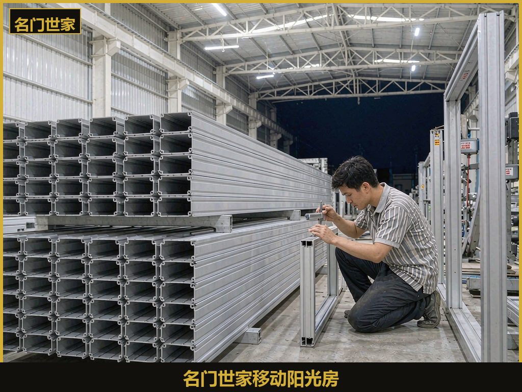 源头工厂测量6063-T5铝型材与旧改连接节点工艺