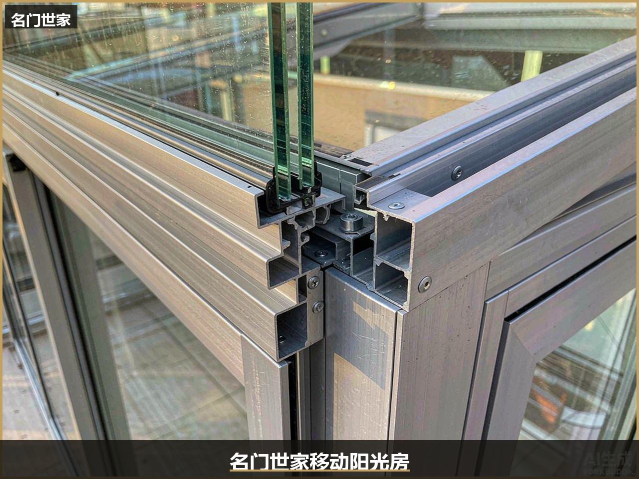 移动阳光房玻璃与型材节点细节