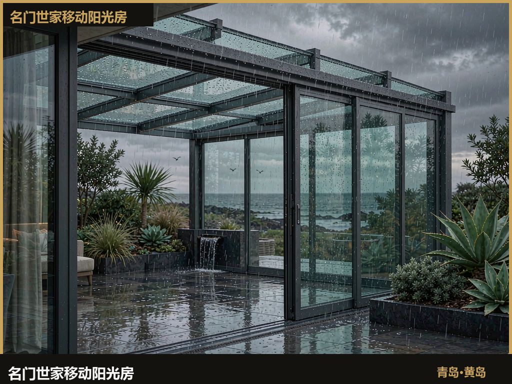 移动阳光房风雨感应自动关窗实景