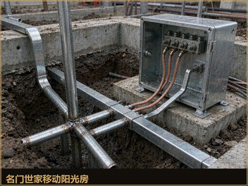 热镀锌接地极与等电位联结端子箱工程实景