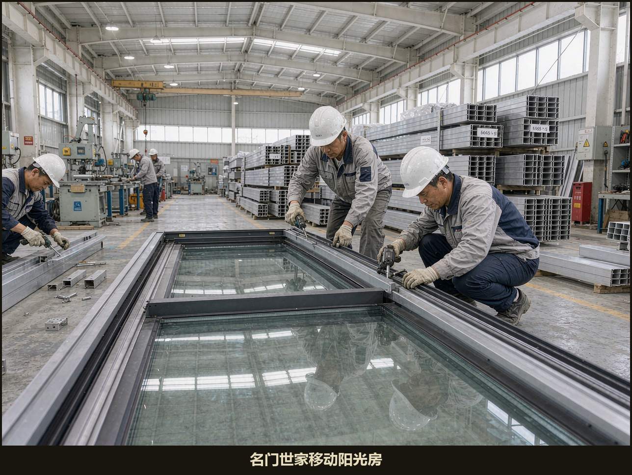 青岛车间内移动阳光房模块预组装调试